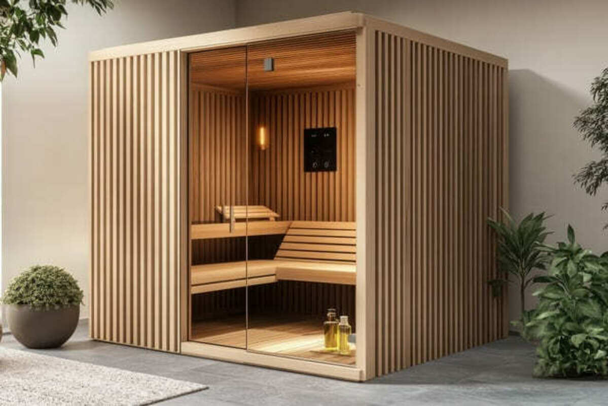 四角い自宅サウナ