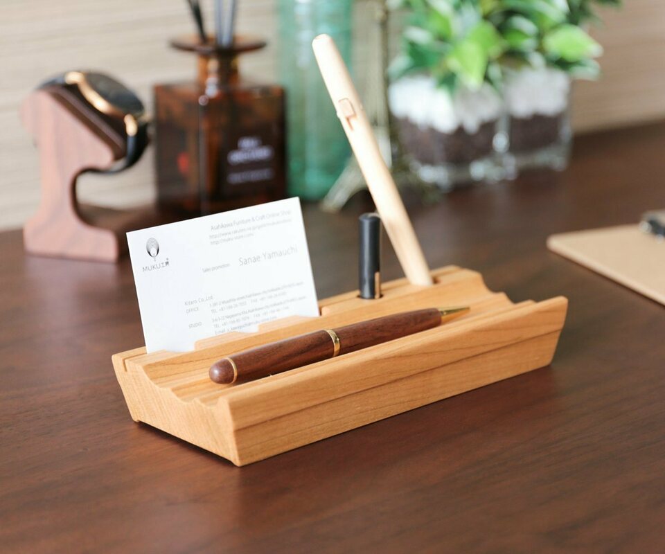 「旭川クラフト 木ライフプロダクト PENトレイ」の画像