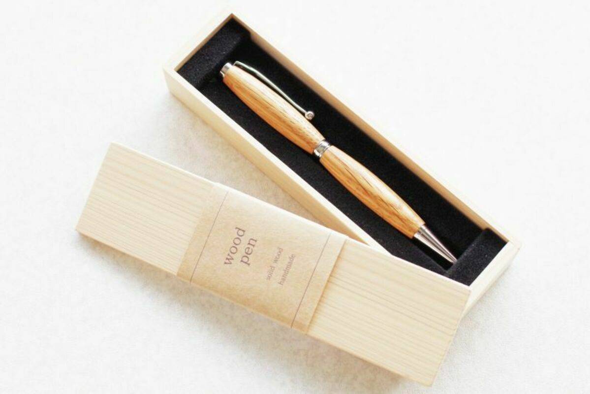 「銘木ボールペン オーク」の画像