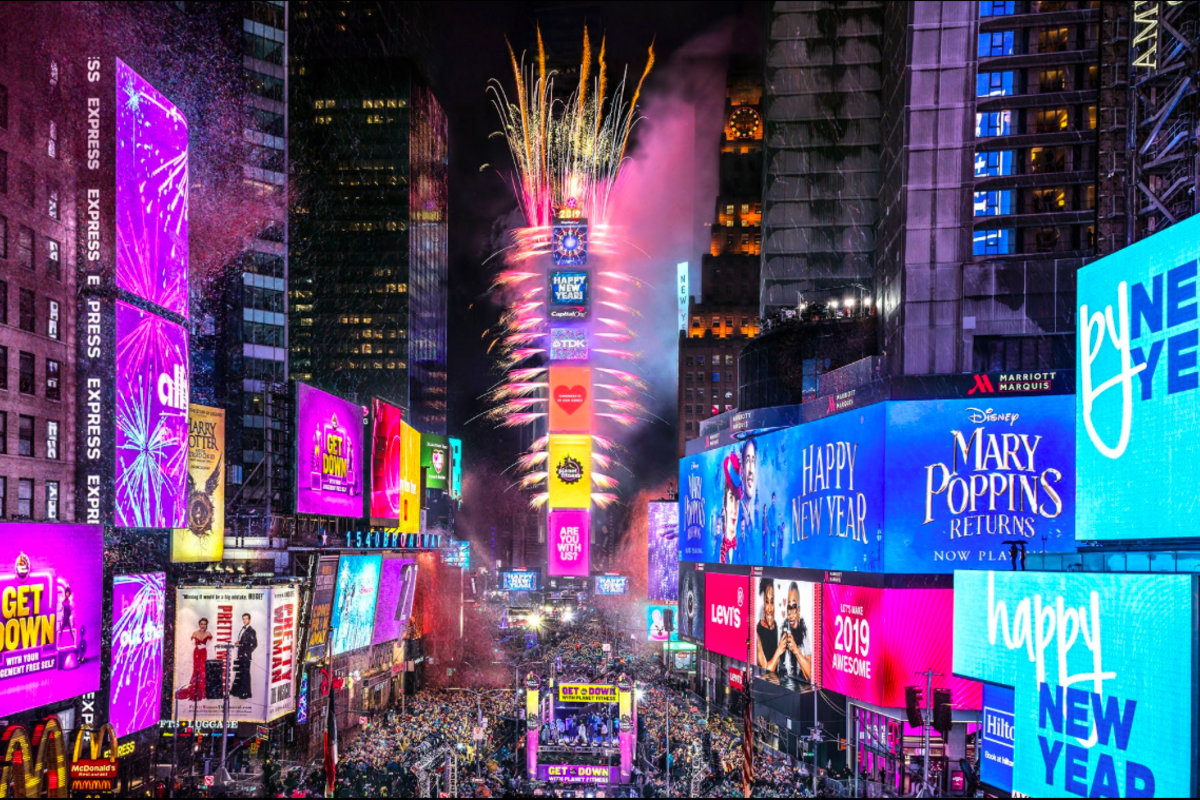 ニューヨークの新年のカウントダウン
