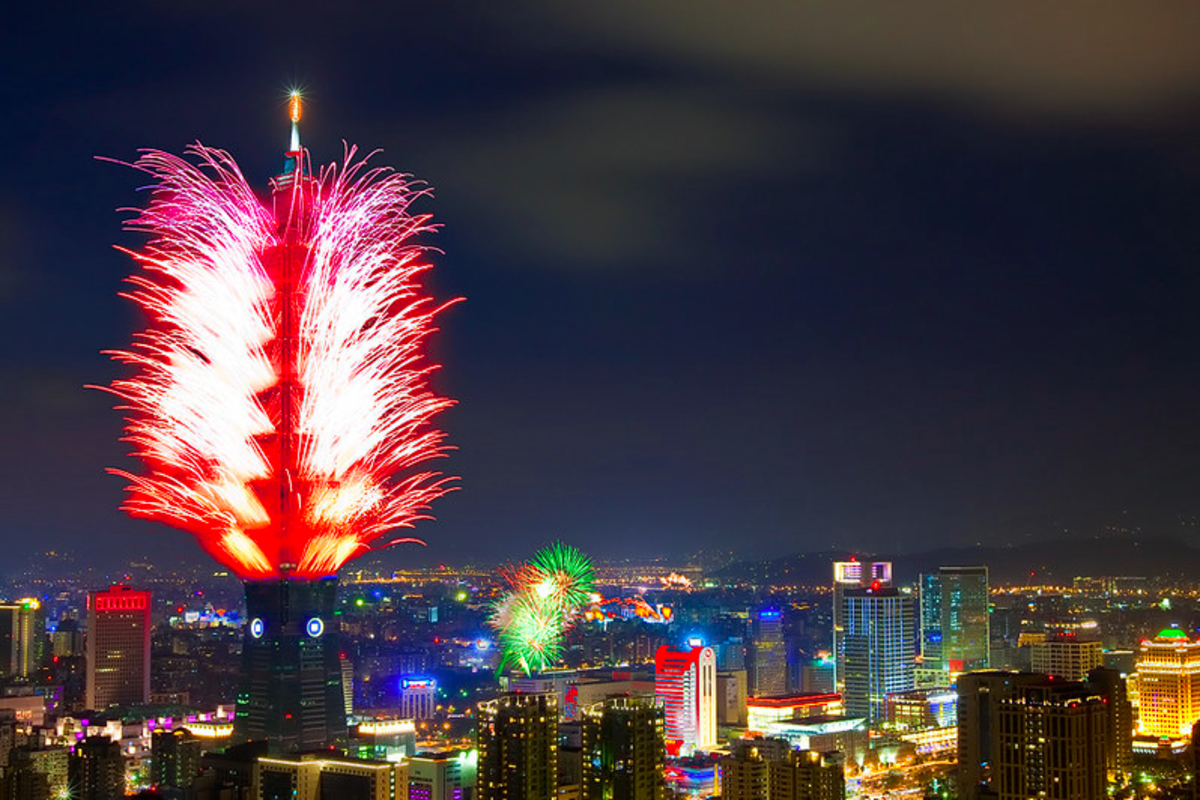 台湾の新年のカウントダウン