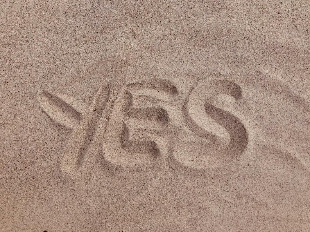 YESの文字