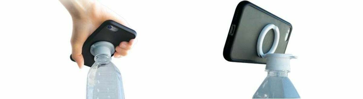 「スマホリング+キャップオープナー」の使用画像