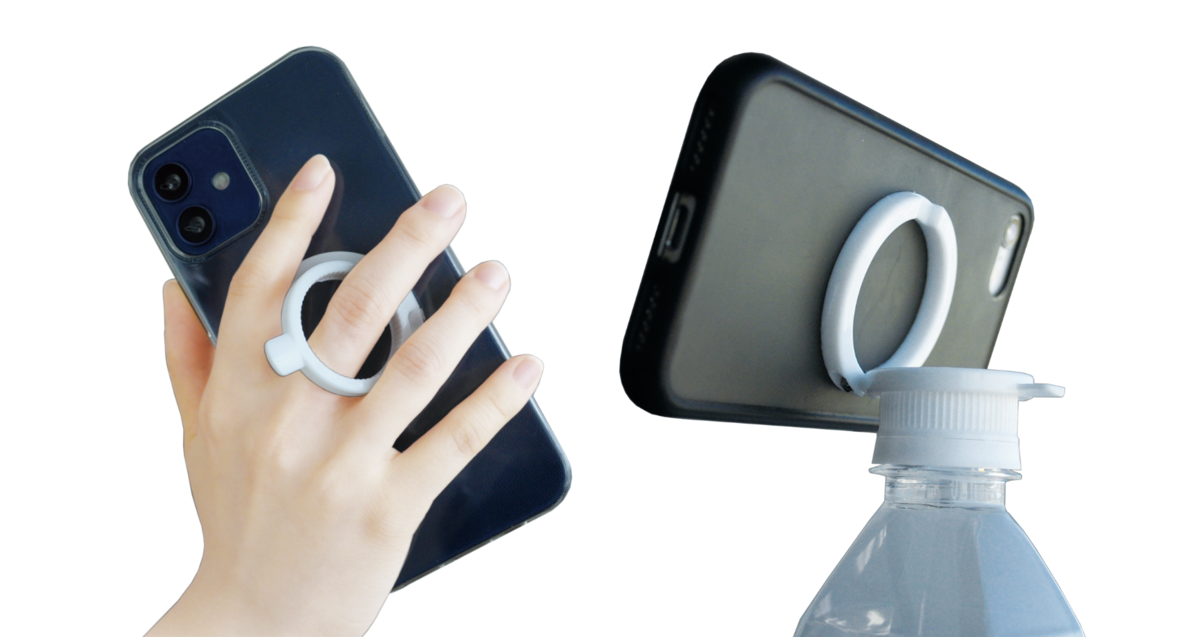 「スマホリング＋キャップオープナー」で動画視聴する