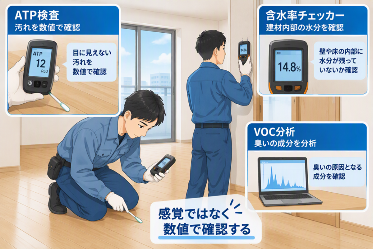 孤独死が起きた部屋の見えない汚れを確認する方法