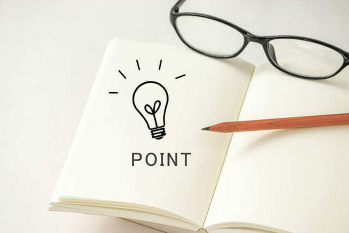 ポイントが書かれたノート