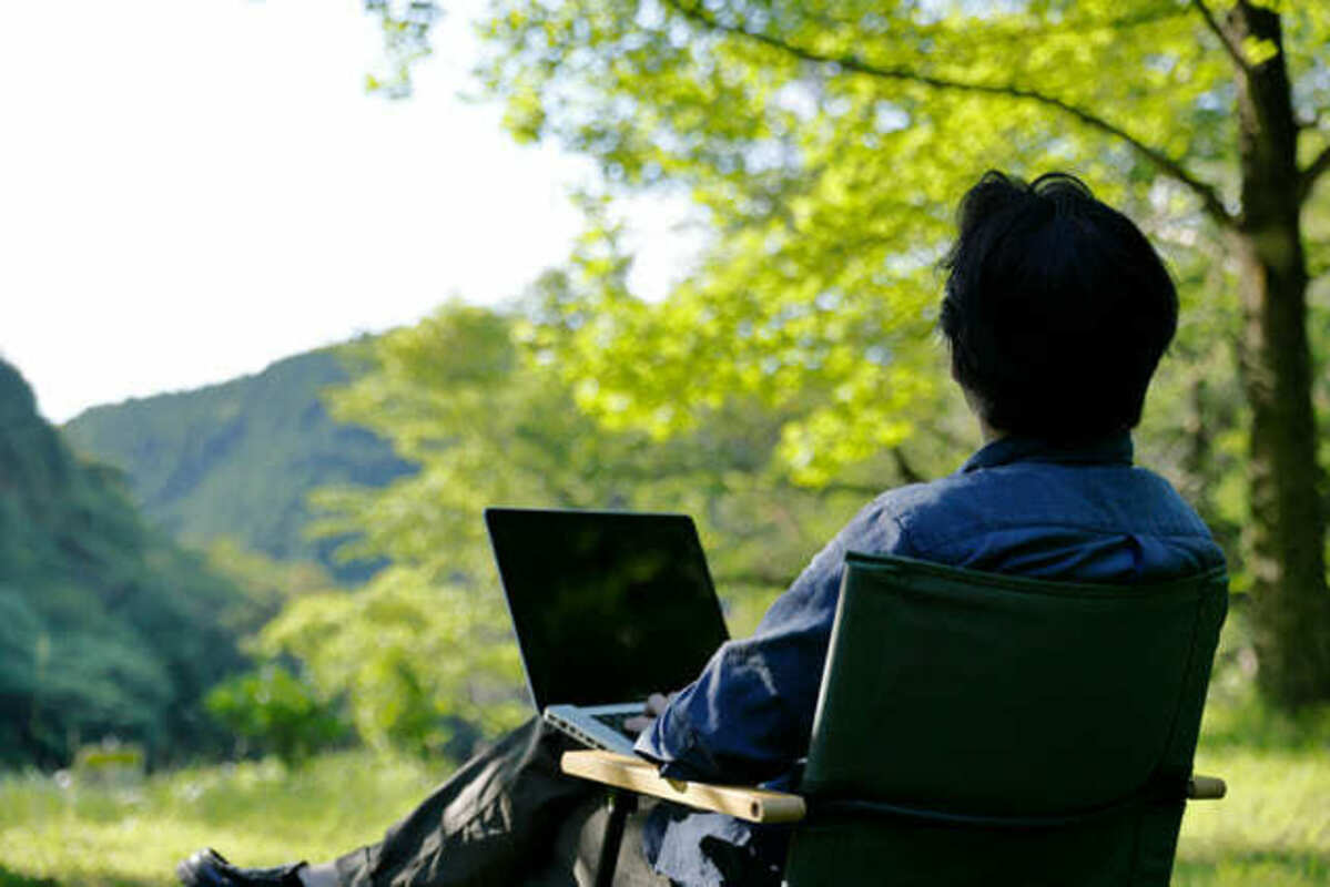 山でワーケーション