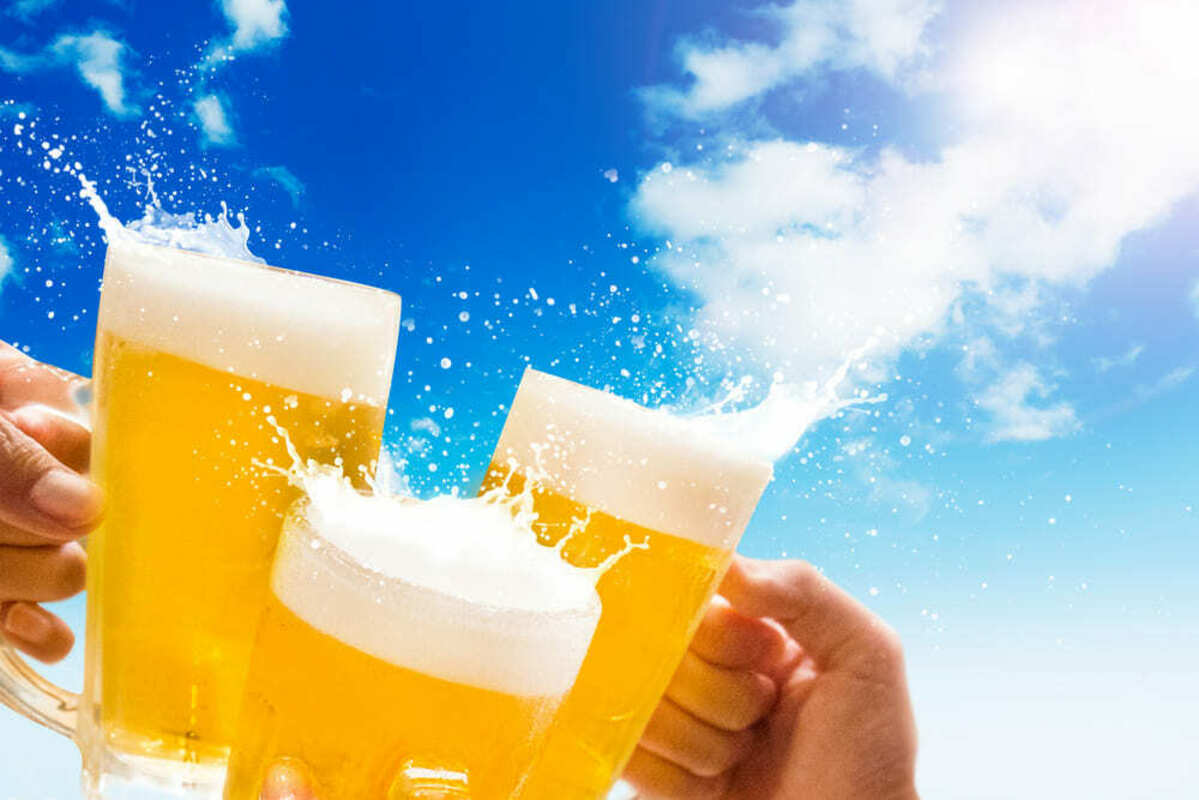 ビールで乾杯