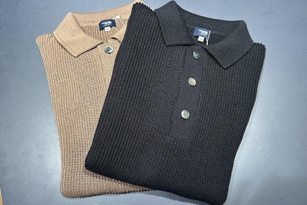 MEIAS メイアス 擬麻加工 ニット ポロシャツ シャツ