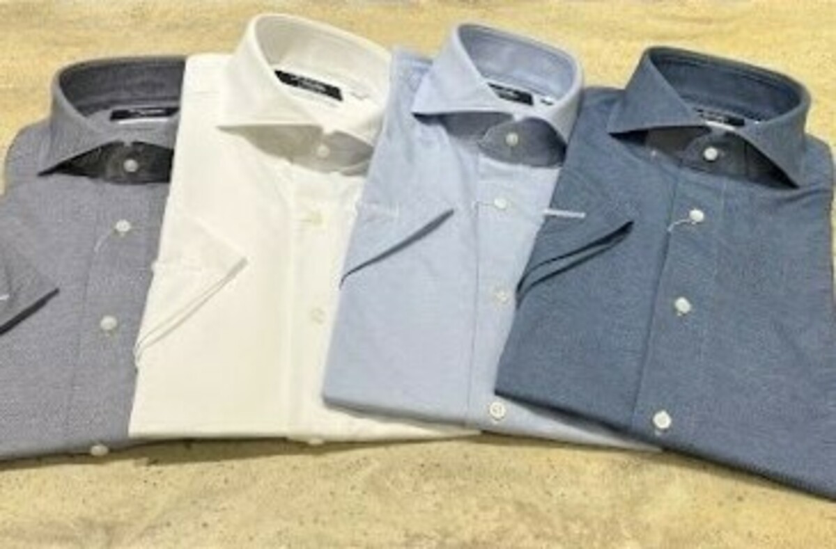 待望の新作」メンズ半袖ニットシャツ | 読む、鎌倉シャツ