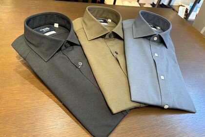 美品 鎌倉シャツ 2本 セット　ブラウン　グレー　春夏仕様 美品 鎌倉シャツ 2本 セットブラウングレー春夏仕様
