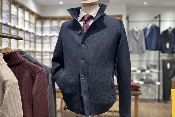 Maker's Shirt KAMAKURA スタンドカラー カーディガン S スタンド