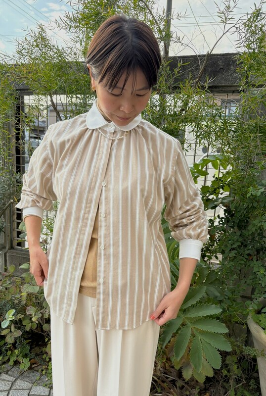 ラウンドカラーシャツ③