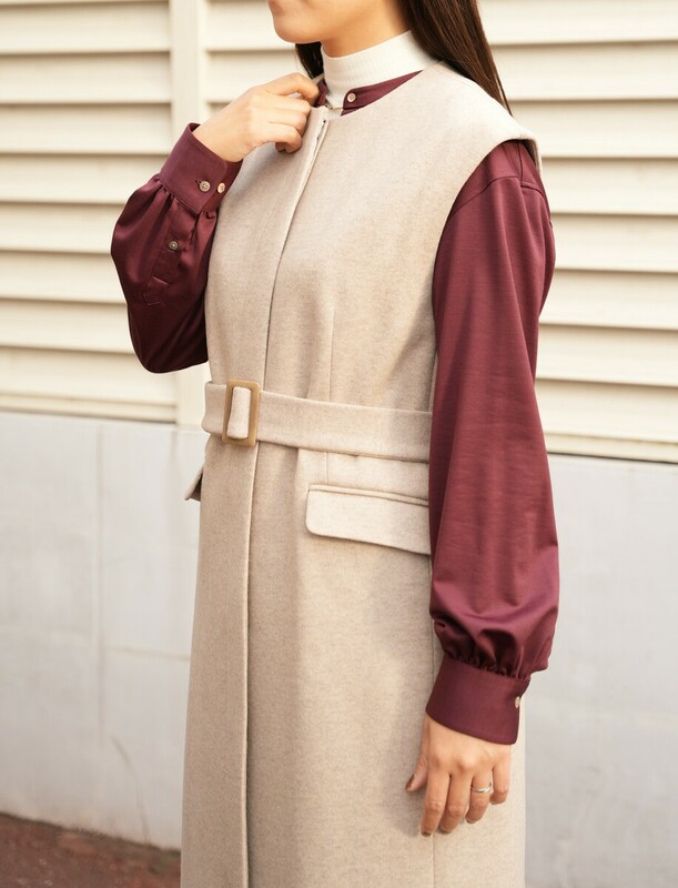 ジレコート × タックブラウス②