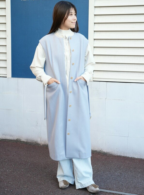 ジレコートｘブラウス