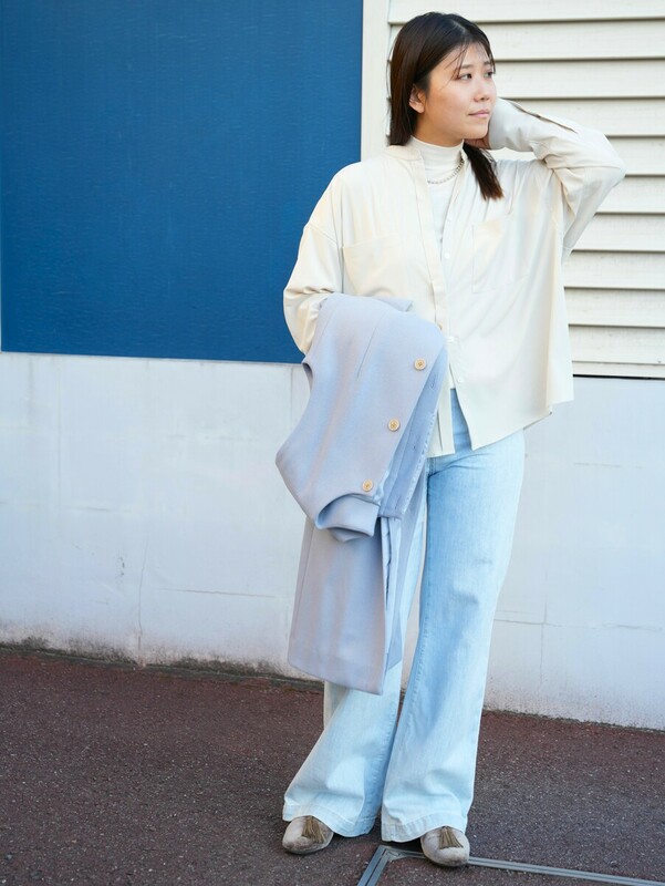 ジレコートｘブラウス