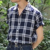 かすりの半袖シャツで夏を快適に