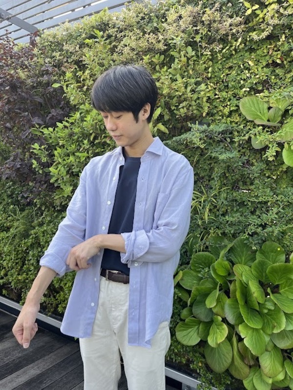 ついに入荷！！」メンズ紫陽花染めリネンシャツ | 読む、鎌倉シャツ